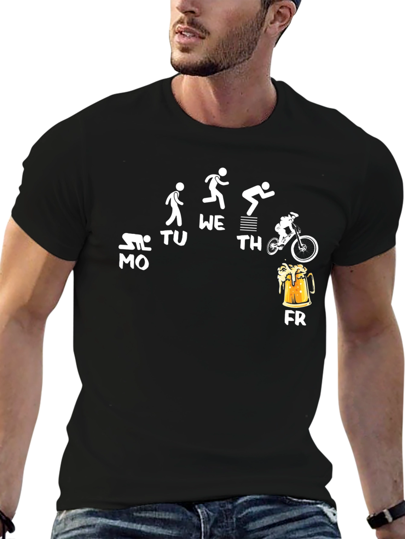 Humorous Weekday Activity Mens T-Shirt