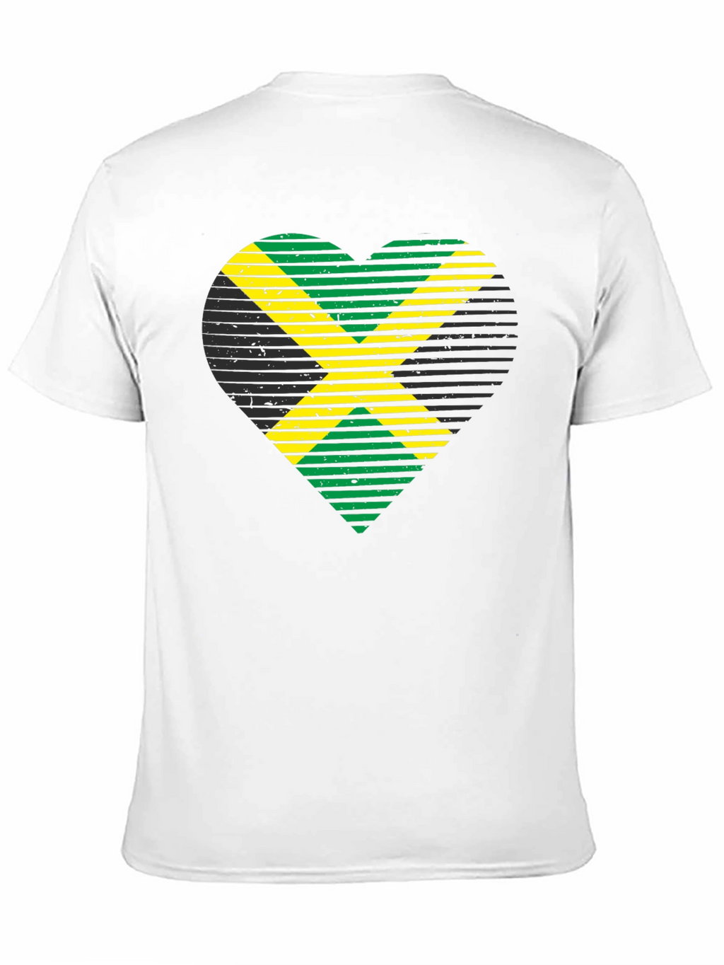 Jamaican Flag Heart Graphic T-Shirt