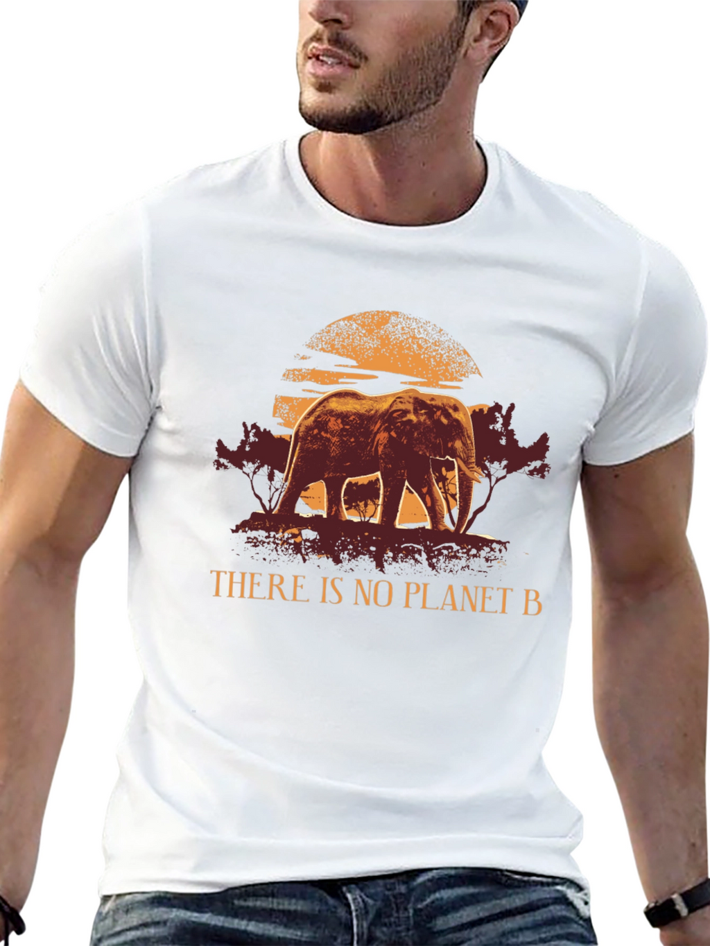 Eco Elephant Graphic Tee - No Planet B