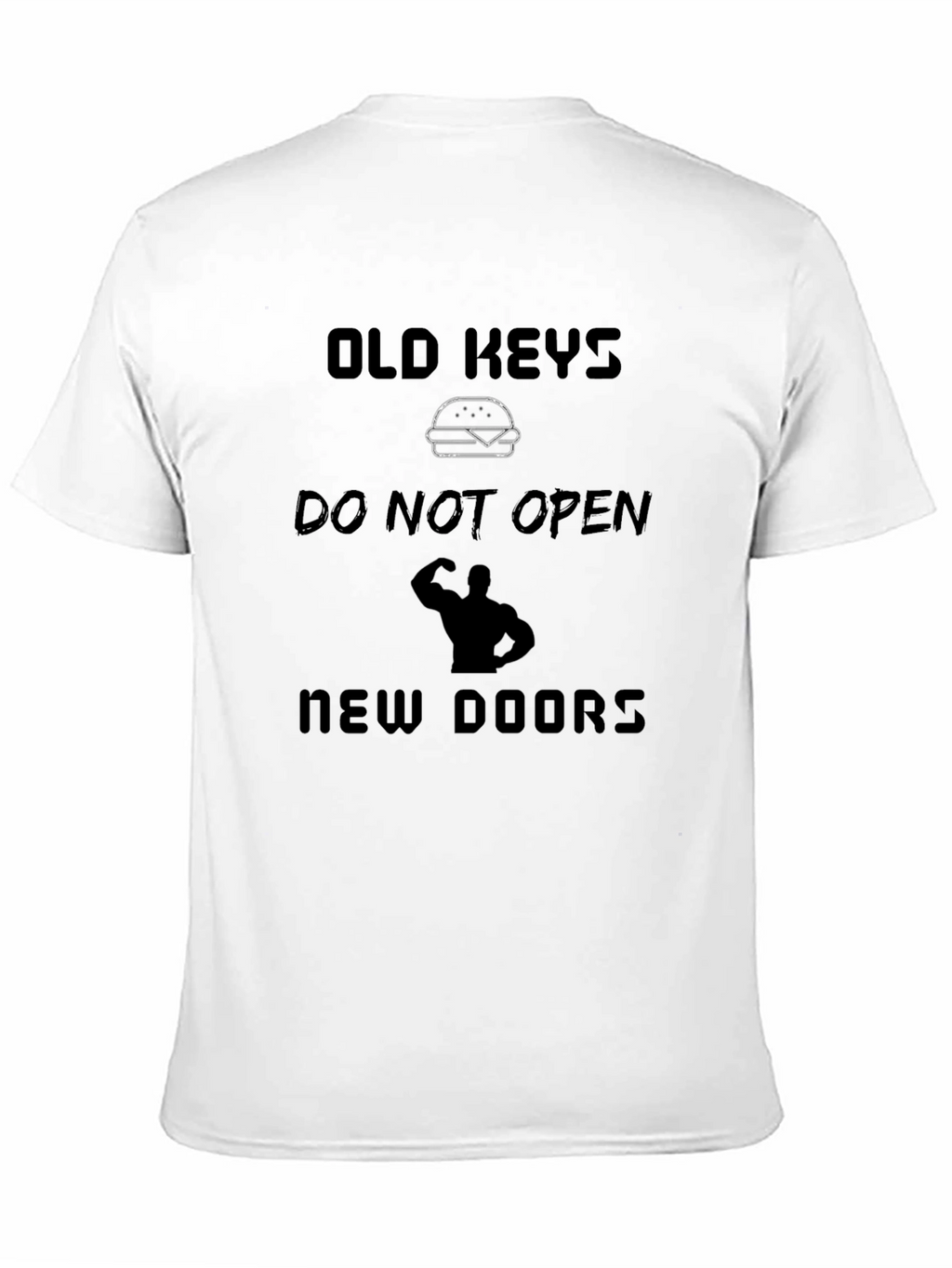 Humorous Old Keys Graphic Print Tee