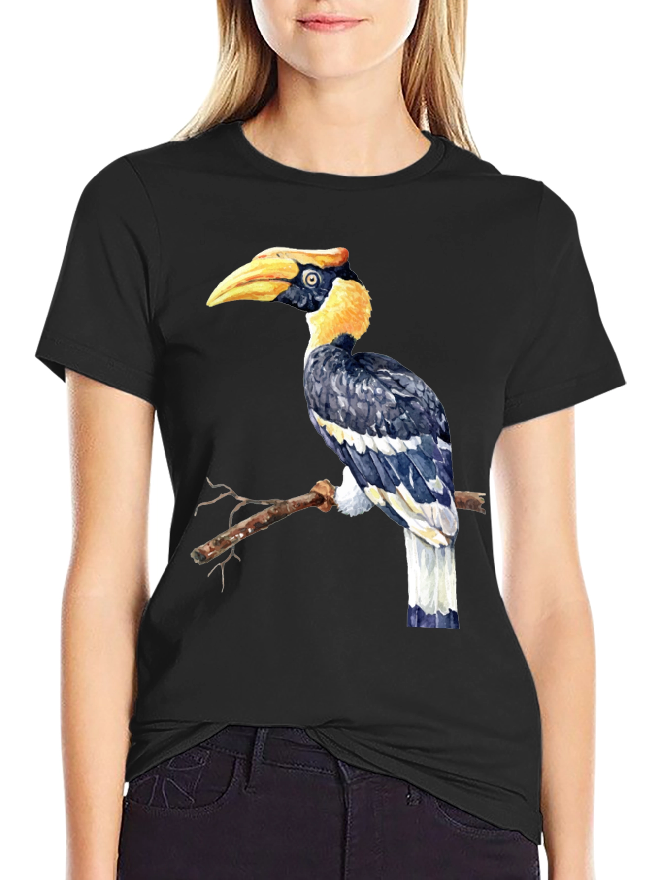 Hornbill Bird Graphic Tee - Unique Animal Design T-Shirt