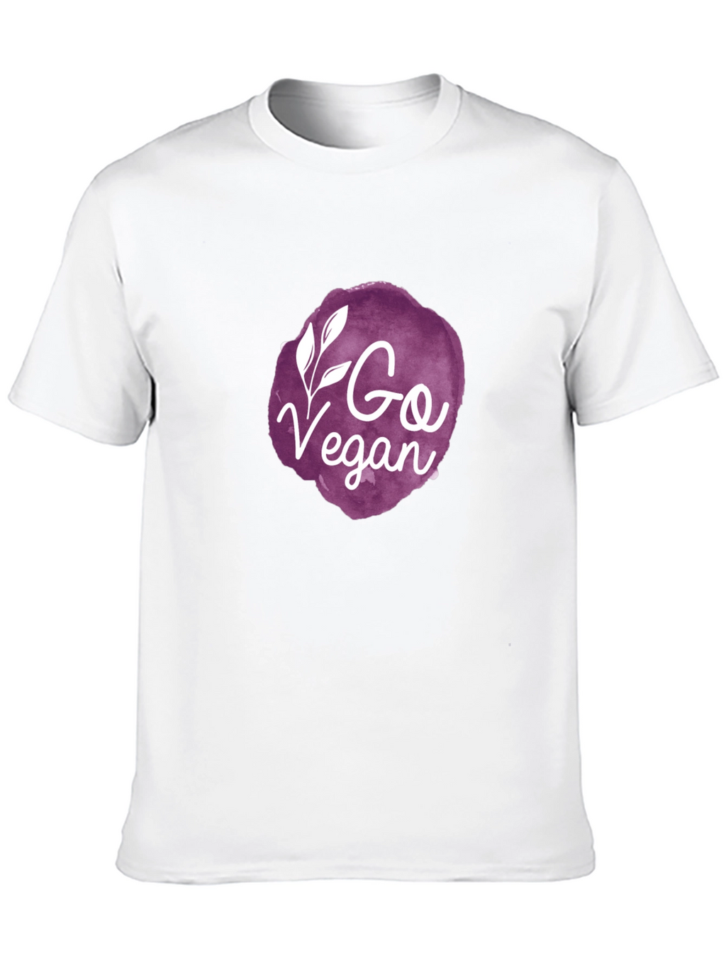 Go Vegan Graphic Tee - Black Crew Neck T-Shirt