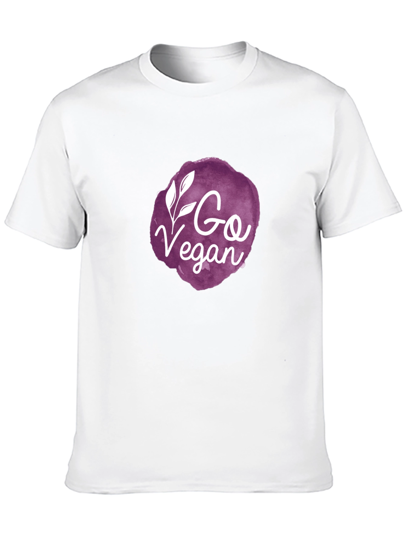 Go Vegan Graphic Tee - Black Crew Neck T-Shirt