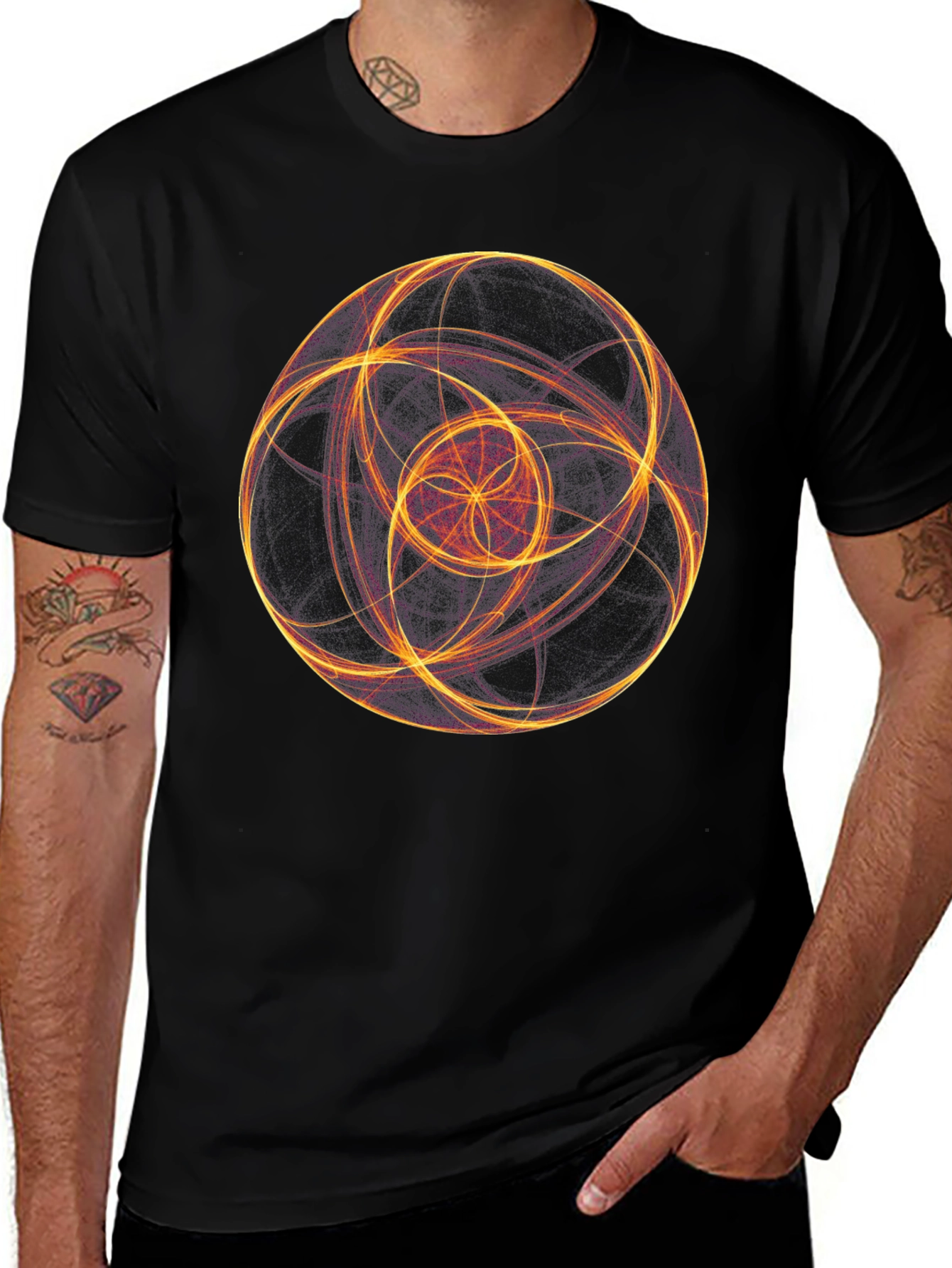 Abstract Geometric Graphic Tee - Modern Art T-Shirt