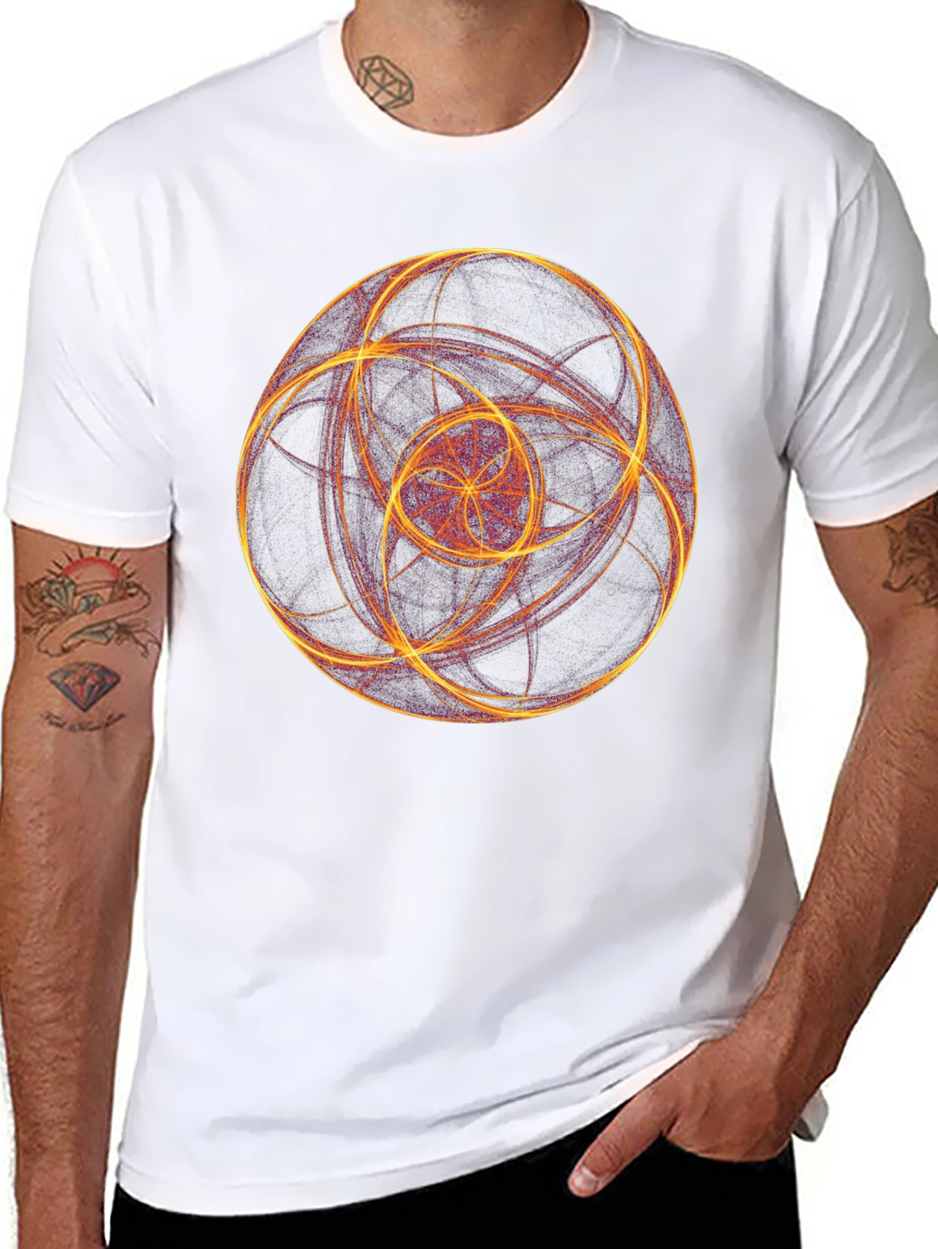 Abstract Geometric Graphic Tee - Modern Art T-Shirt