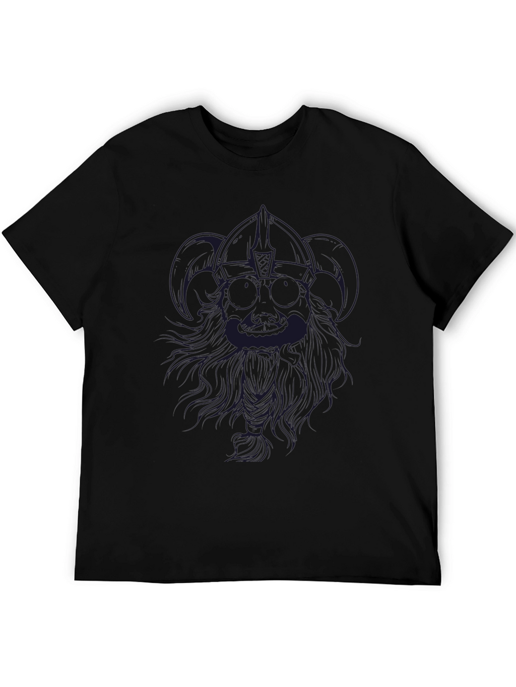 Mens Black T-Shirt with Graphic Design