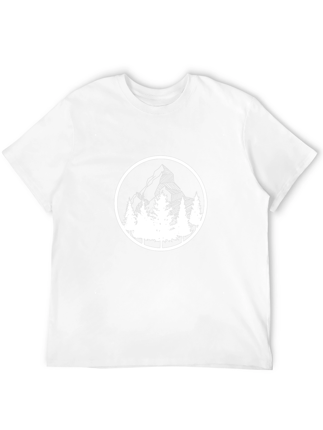 Mountain & Trees Graphic Black T-Shirt
