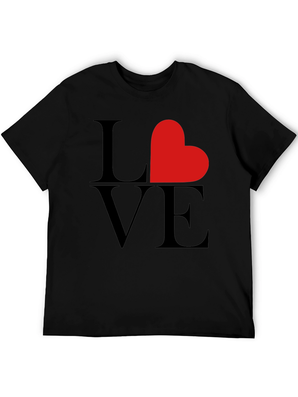 Love Heart Graphic Tee - Black