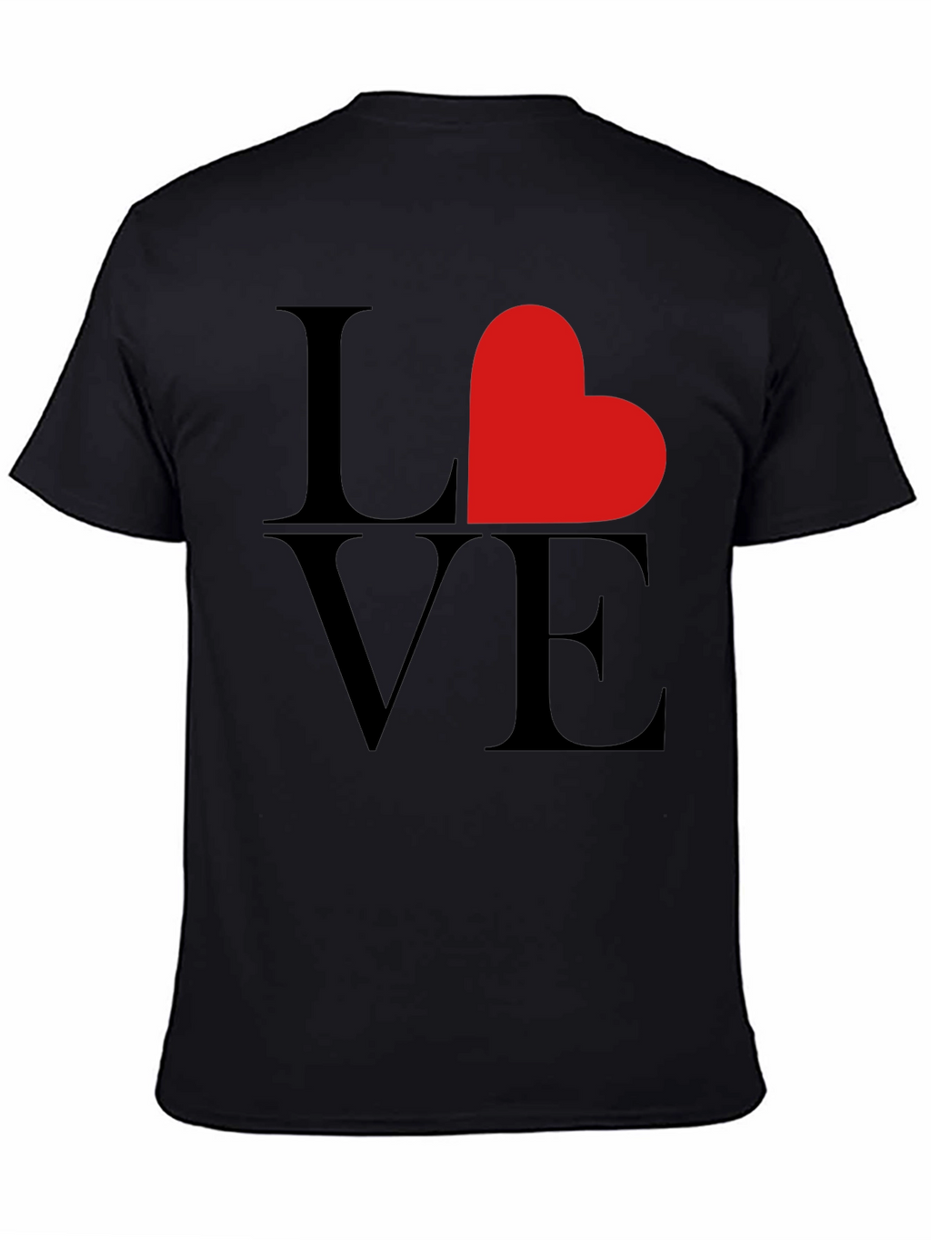 Love Heart Graphic Tee - Black