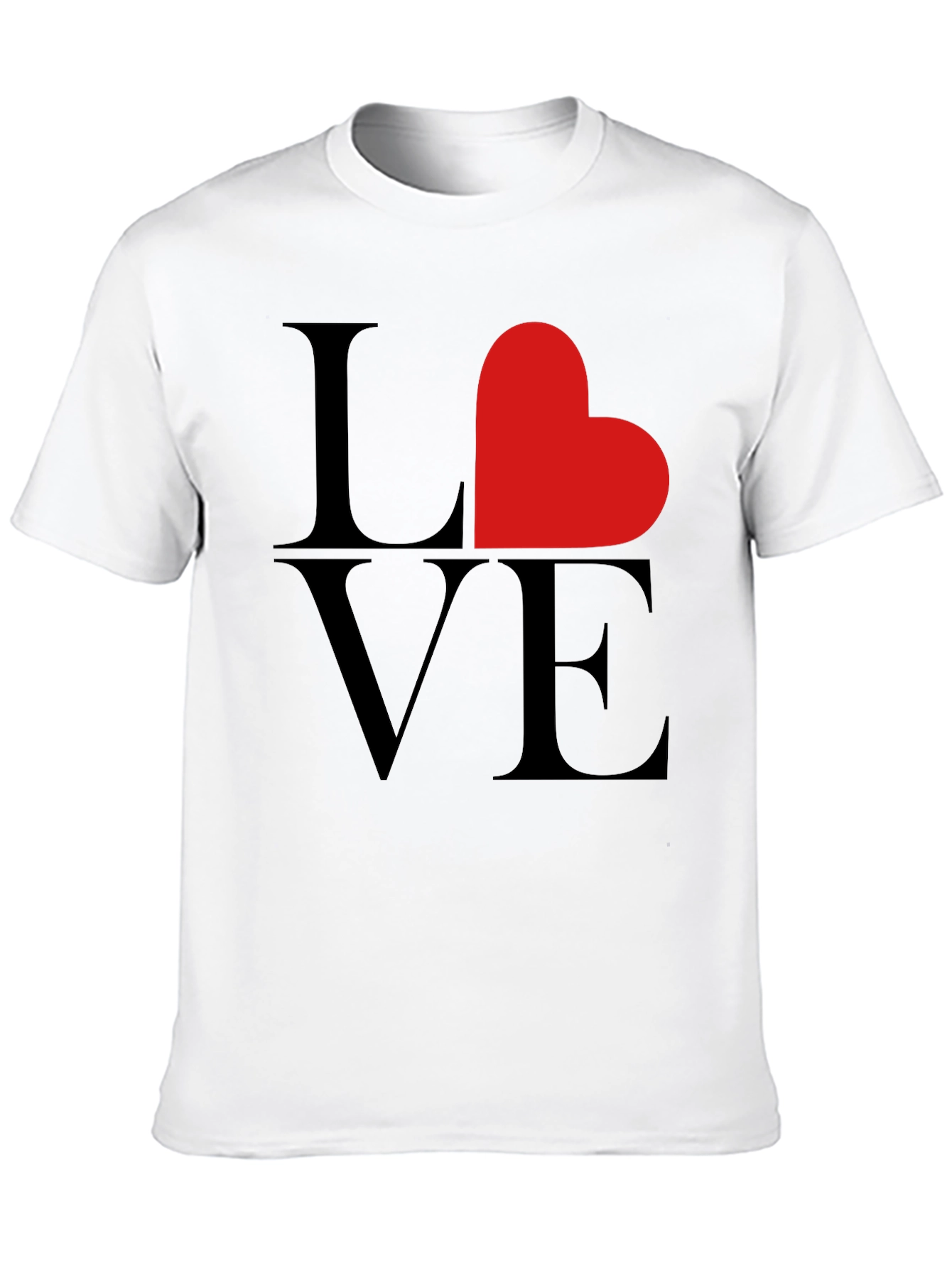 Love Heart Graphic Tee - Black