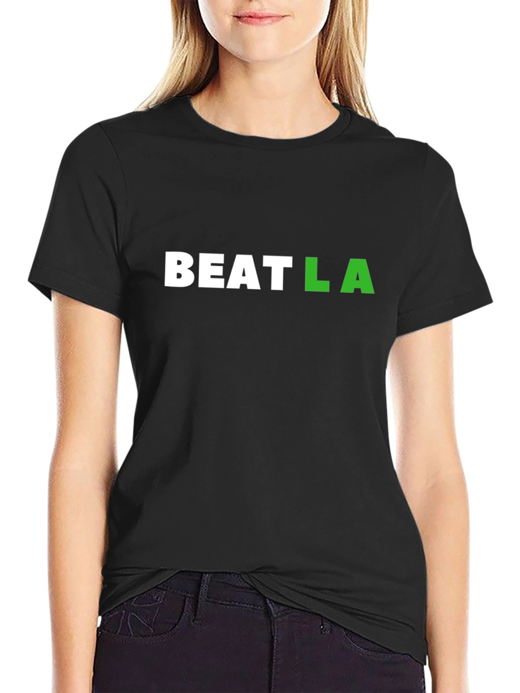 Beat LA Graphic Tee - Black Cotton T-Shirt