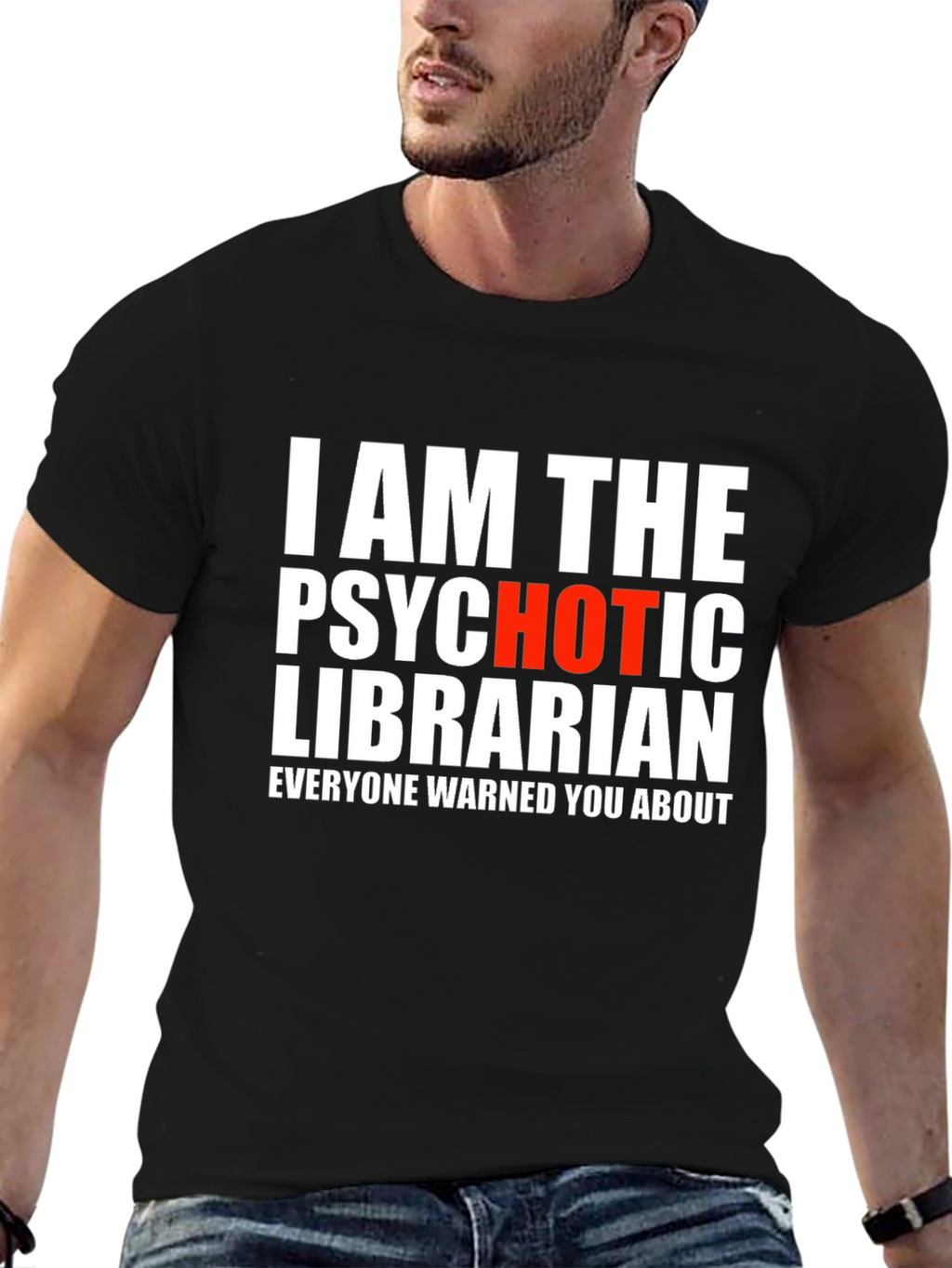 Psychotic Librarian T-Shirt - Novelty Graphic Tee