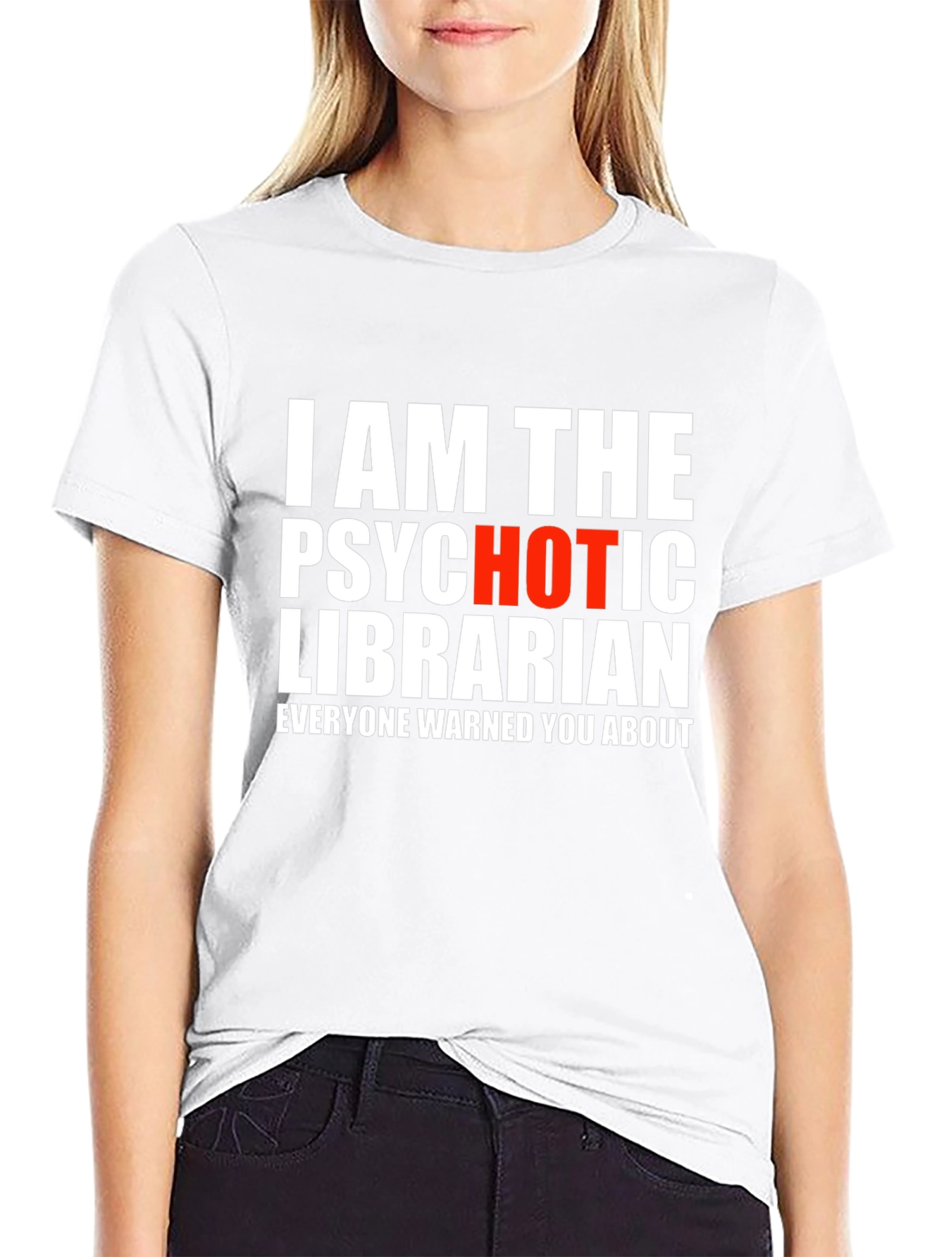 Psychotic Librarian T-Shirt - Novelty Graphic Tee
