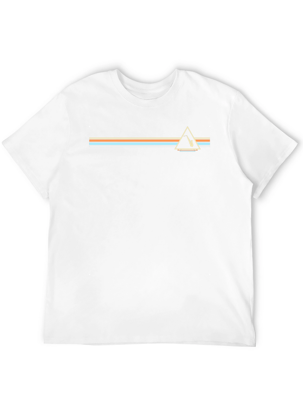 Retro Saxophone Triangle Graphic T-Shirt