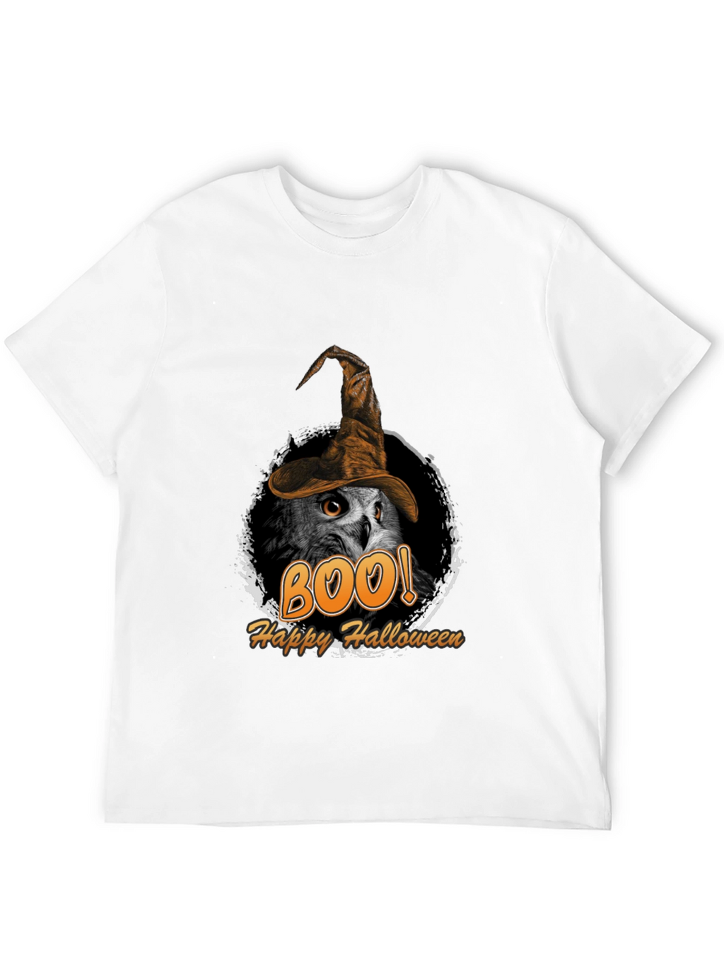 Boo! Owl Halloween T-Shirt - Witch Hat