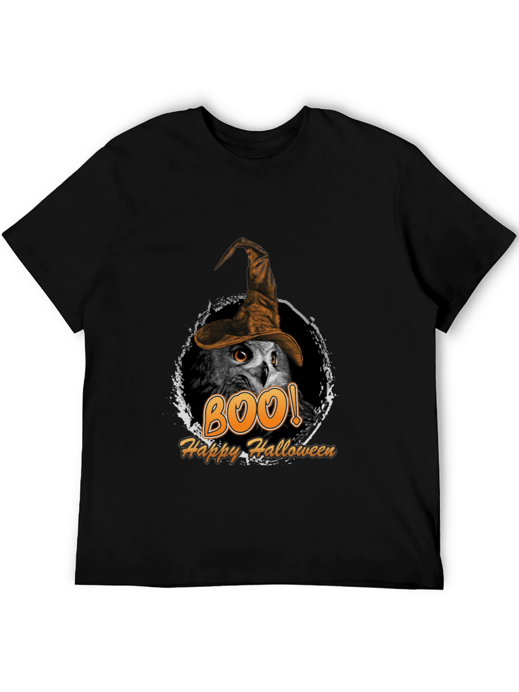 Boo! Owl Halloween T-Shirt - Witch Hat