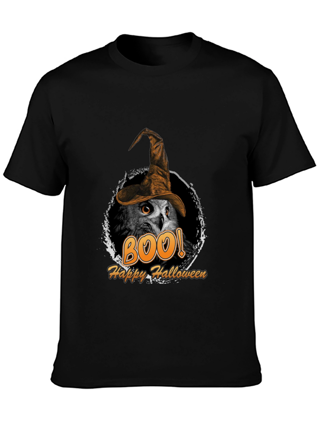 Boo! Owl Halloween T-Shirt - Witch Hat