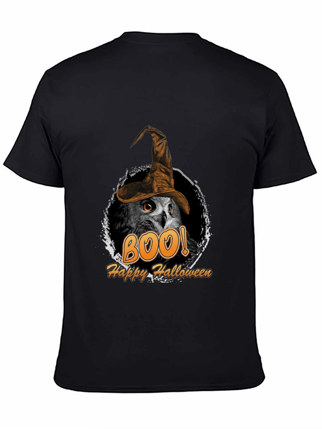 Boo! Owl Halloween T-Shirt - Witch Hat