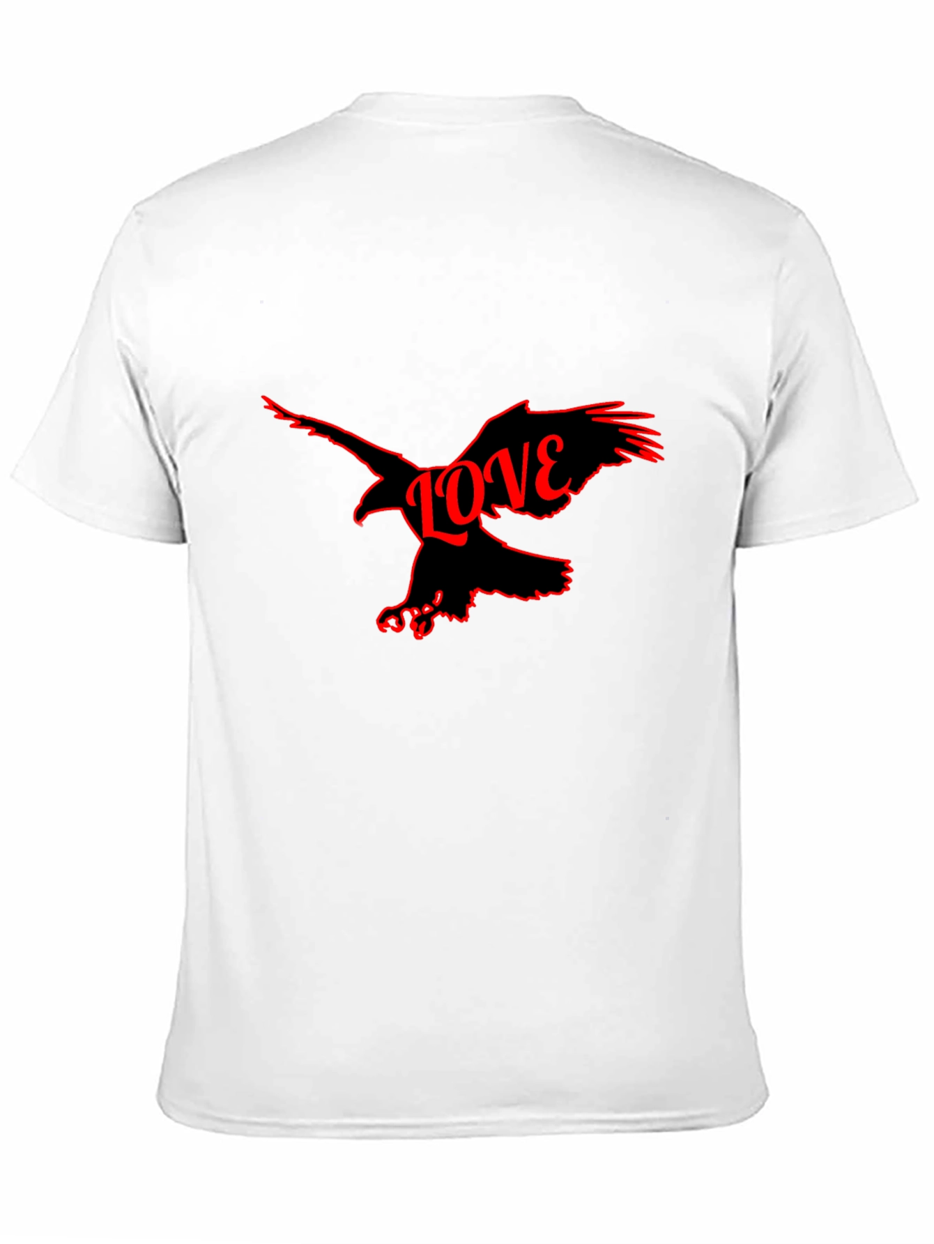Love Bird Graphic Tee - Black Cotton Blend T-Shirt