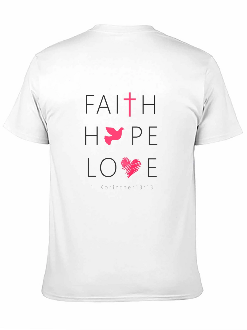 Faith Hope Love Graphic Tee - Black