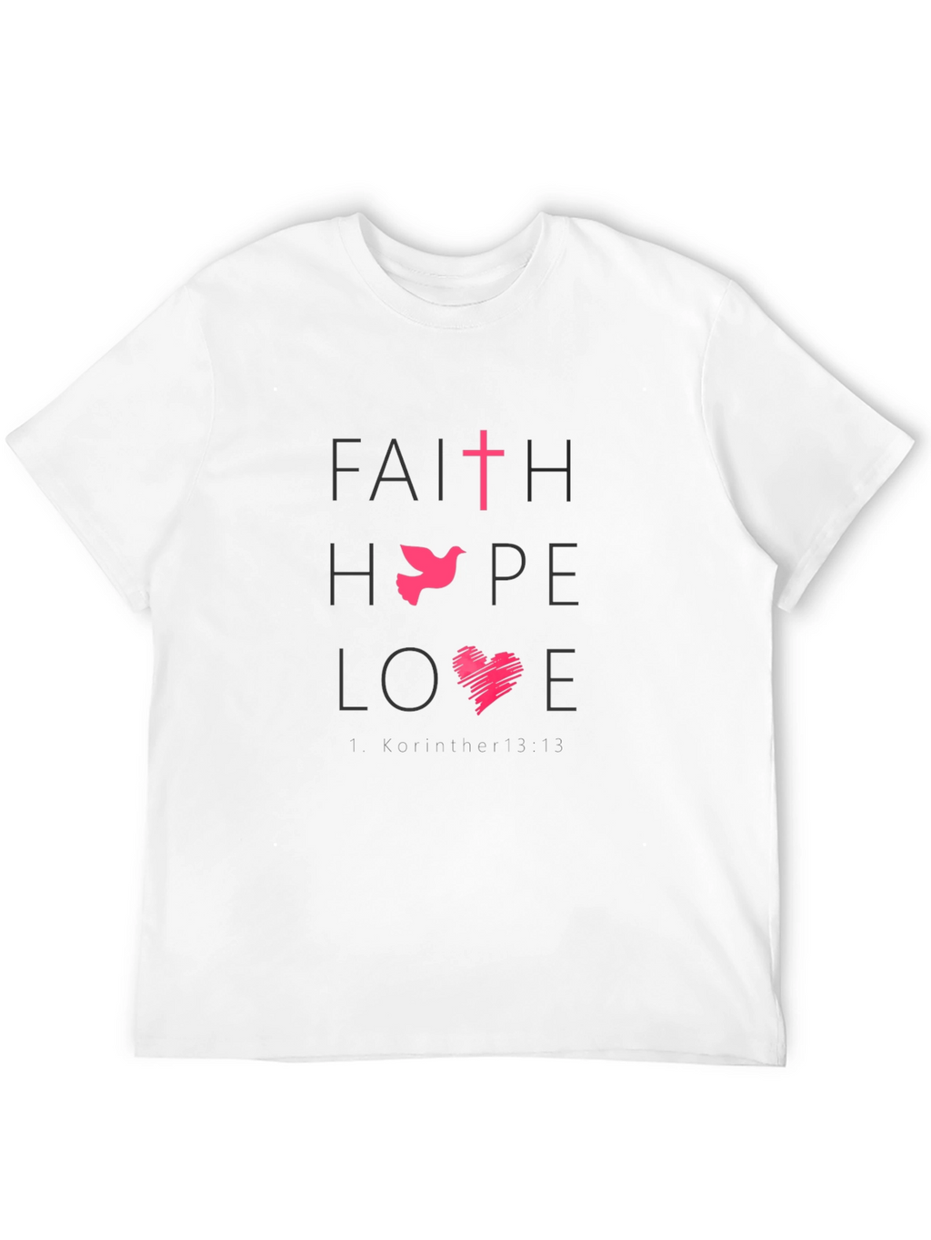 Faith Hope Love Graphic Tee - Black