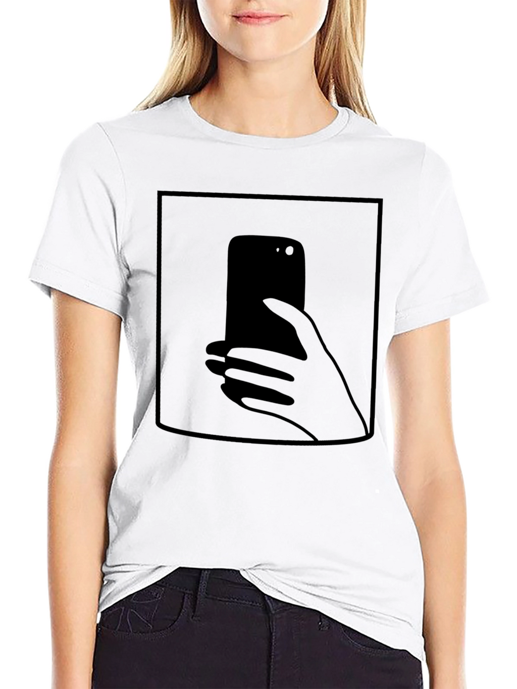 Selfie Time Black T-Shirt