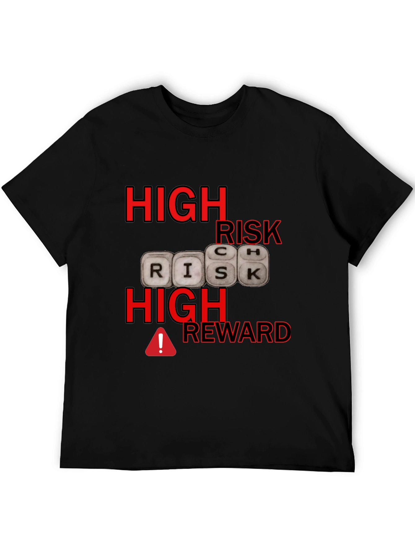 High Risk High Reward Graphic Tee - Mens Black T-Shirt