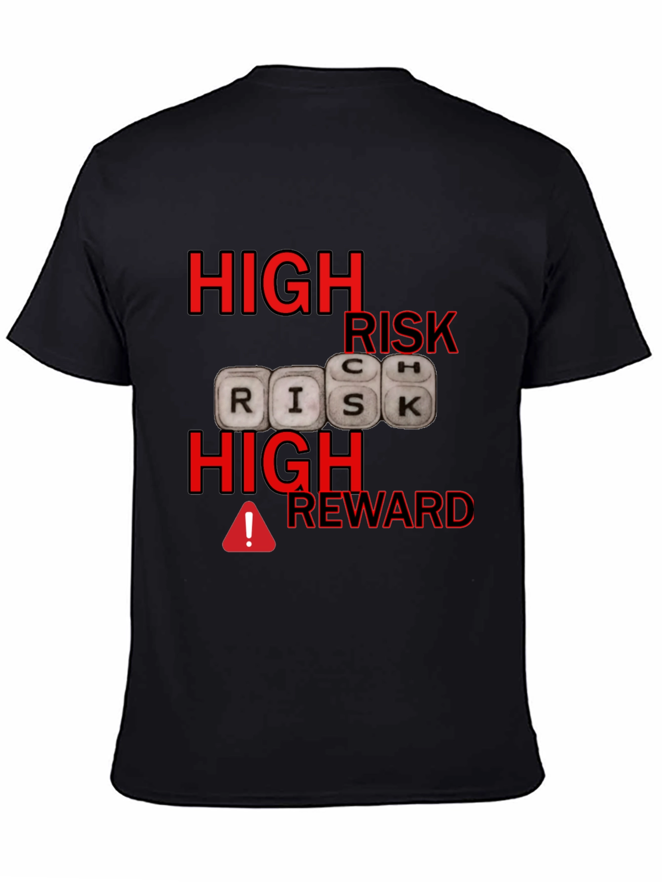 High Risk High Reward Graphic Tee - Mens Black T-Shirt
