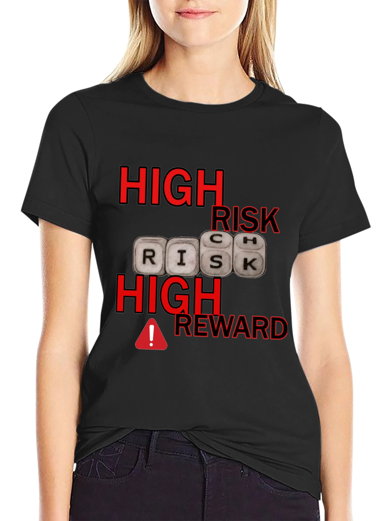 High Risk High Reward Graphic Tee - Mens Black T-Shirt