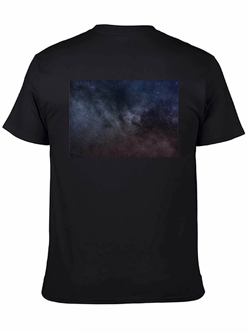 Cosmic Galaxy Print Black T-Shirt