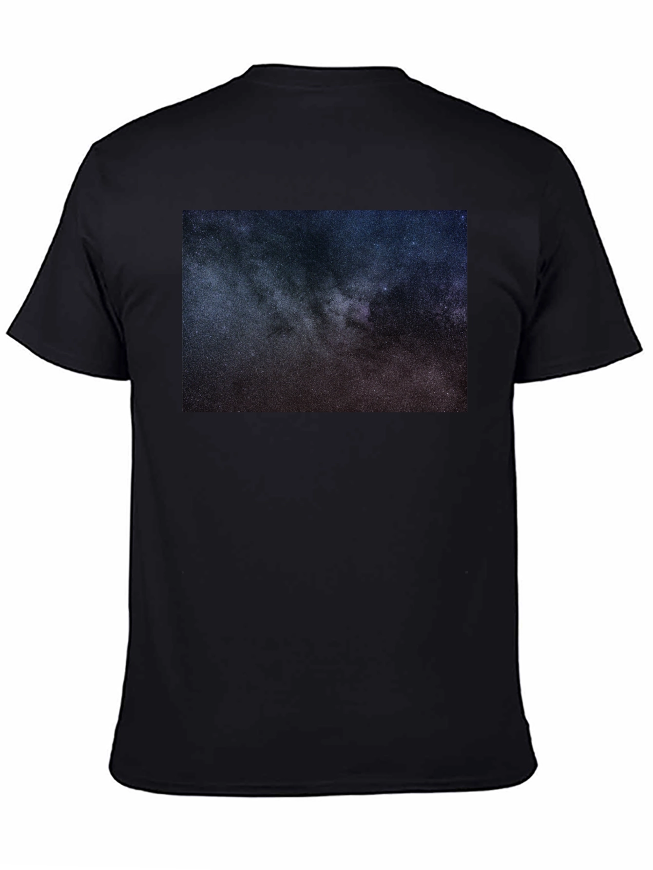 Cosmic Galaxy Print Black T-Shirt