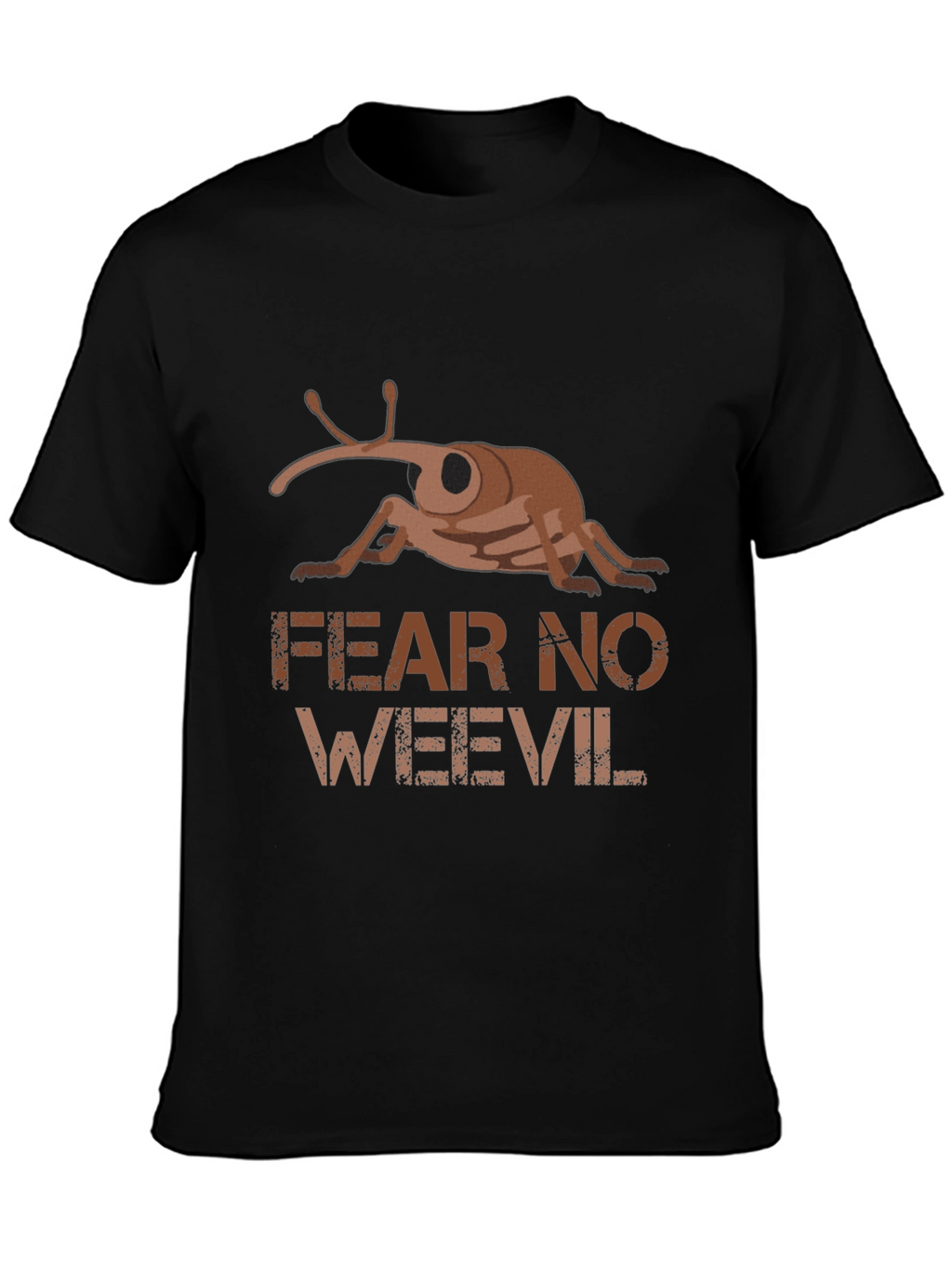 Fear No Weevil Black Graphic T-Shirt