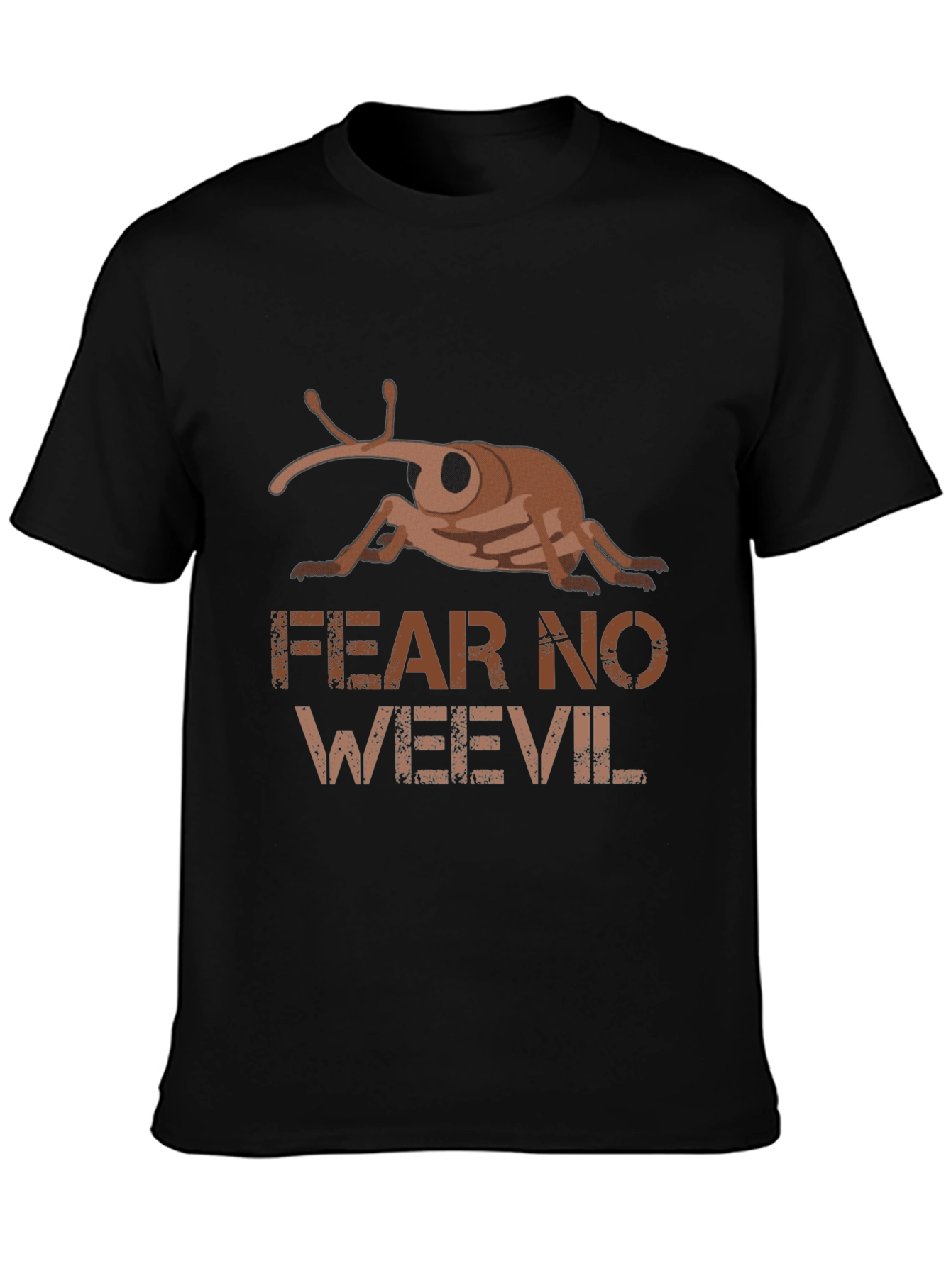 Fear No Weevil Black Graphic T-Shirt
