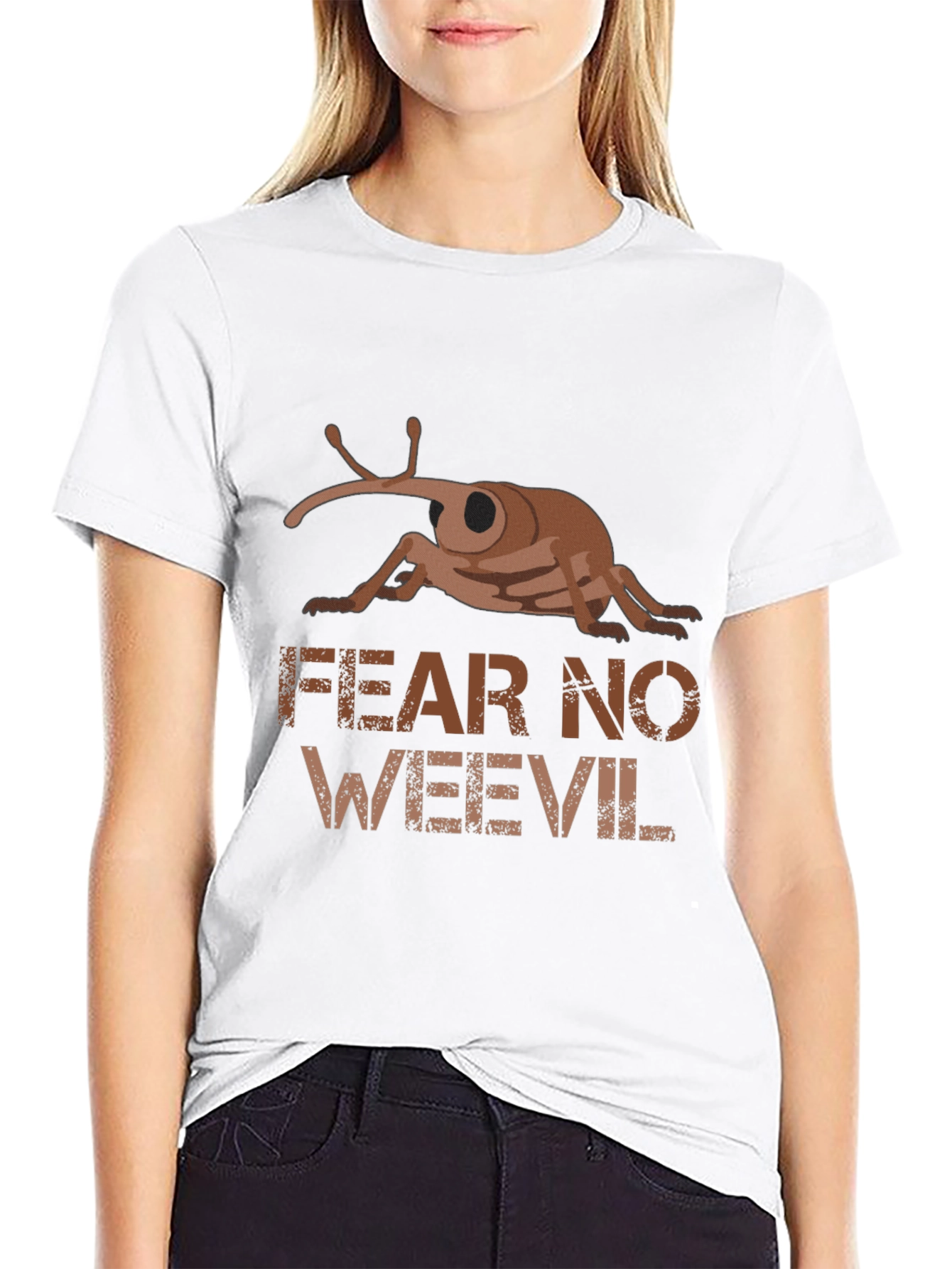 Fear No Weevil Black Graphic T-Shirt