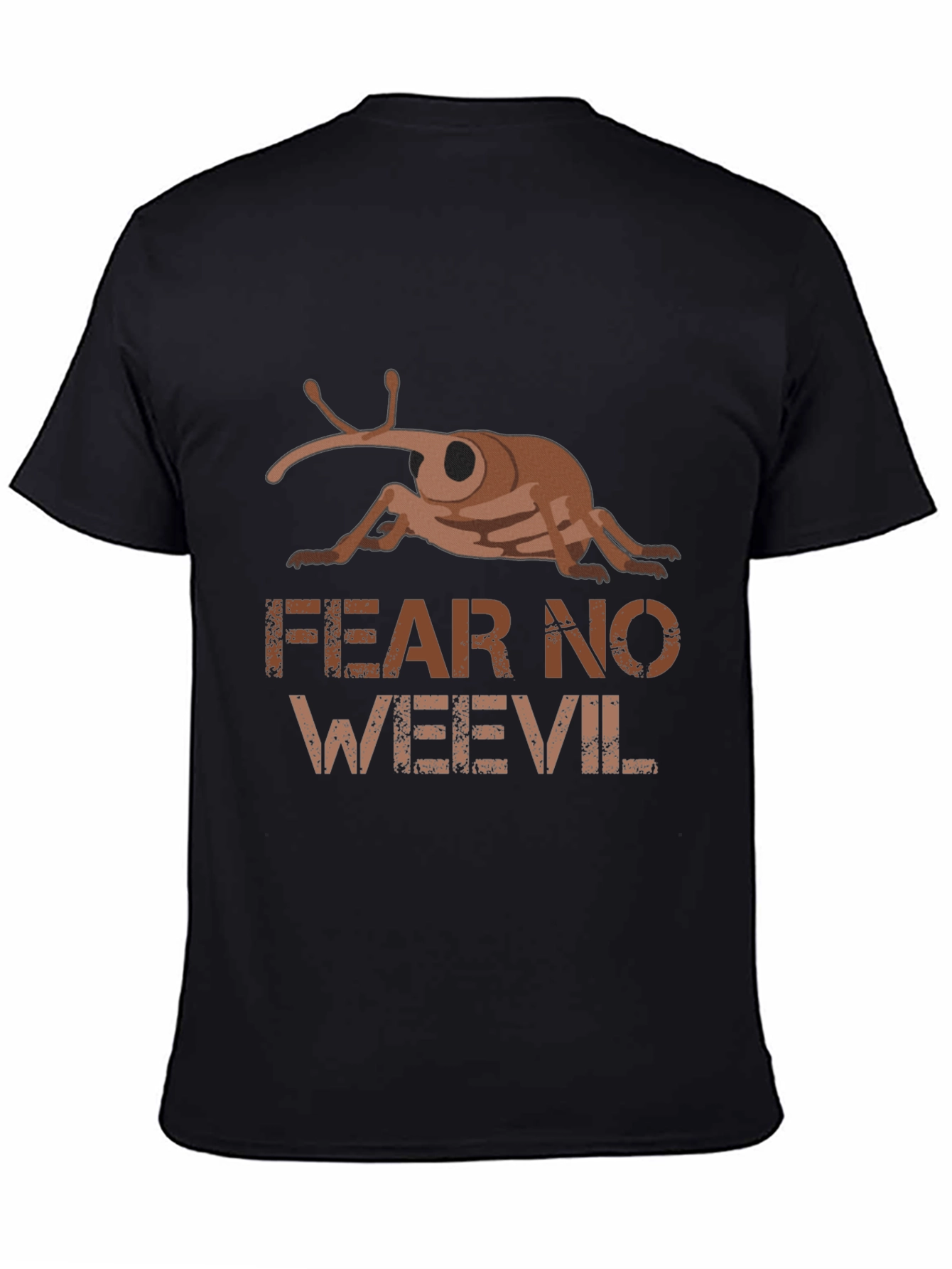 Fear No Weevil Black Graphic T-Shirt