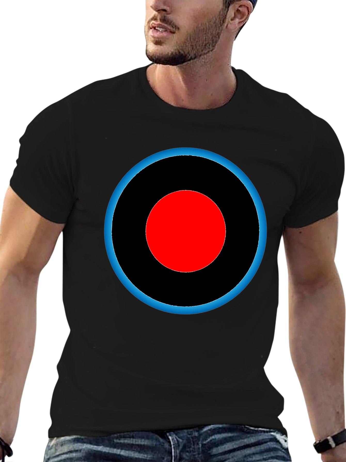 Target Design Tee - Black Cotton Graphic T-Shirt