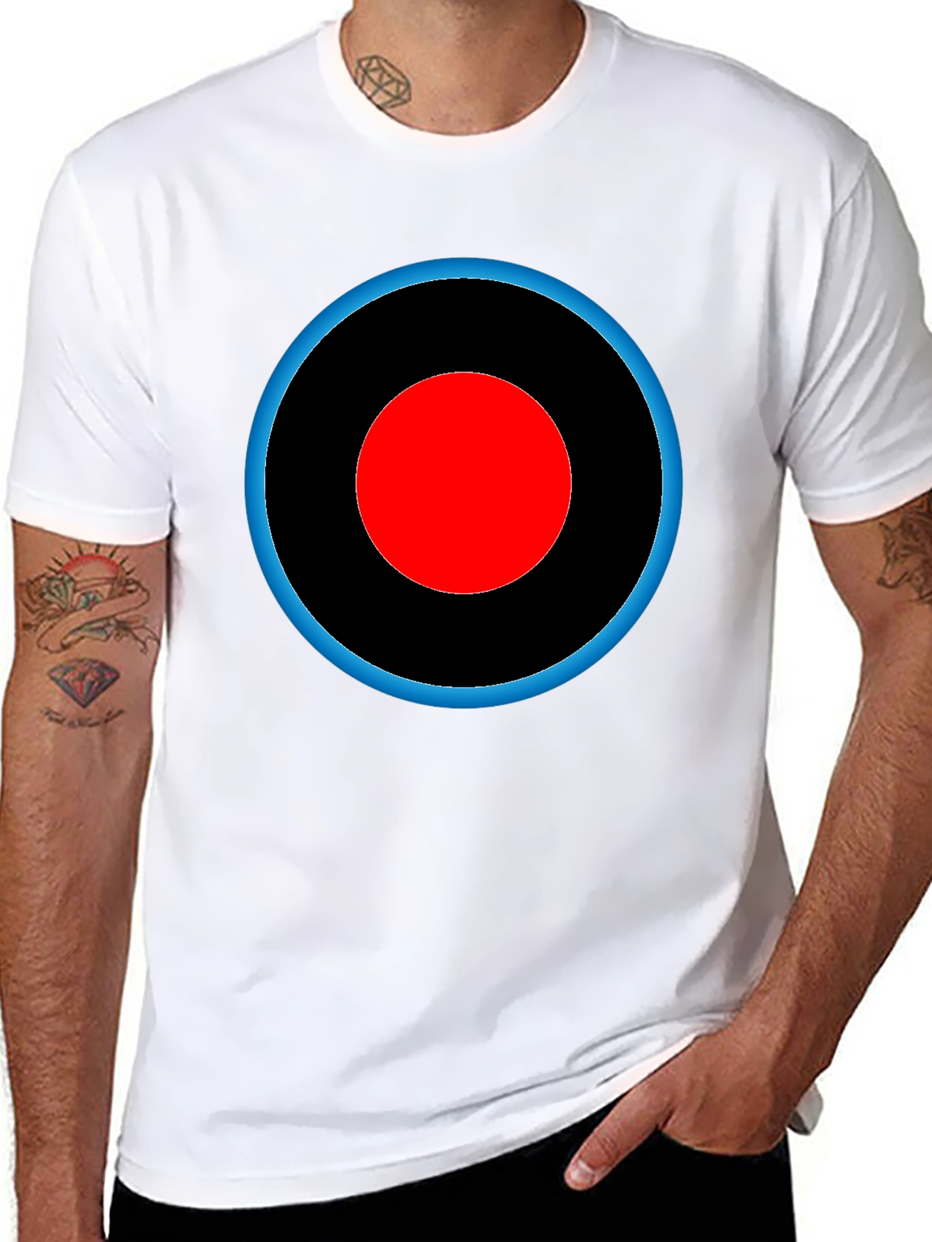 Target Design Tee - Black Cotton Graphic T-Shirt