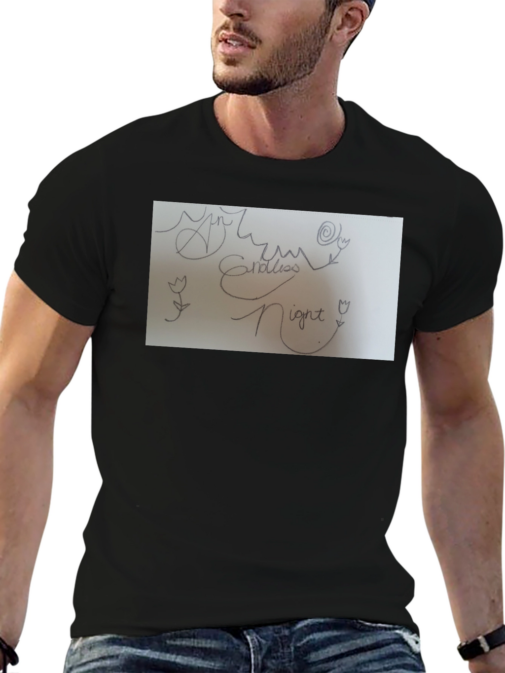Endless Night Graphic Tee - Soft Cotton Comfort