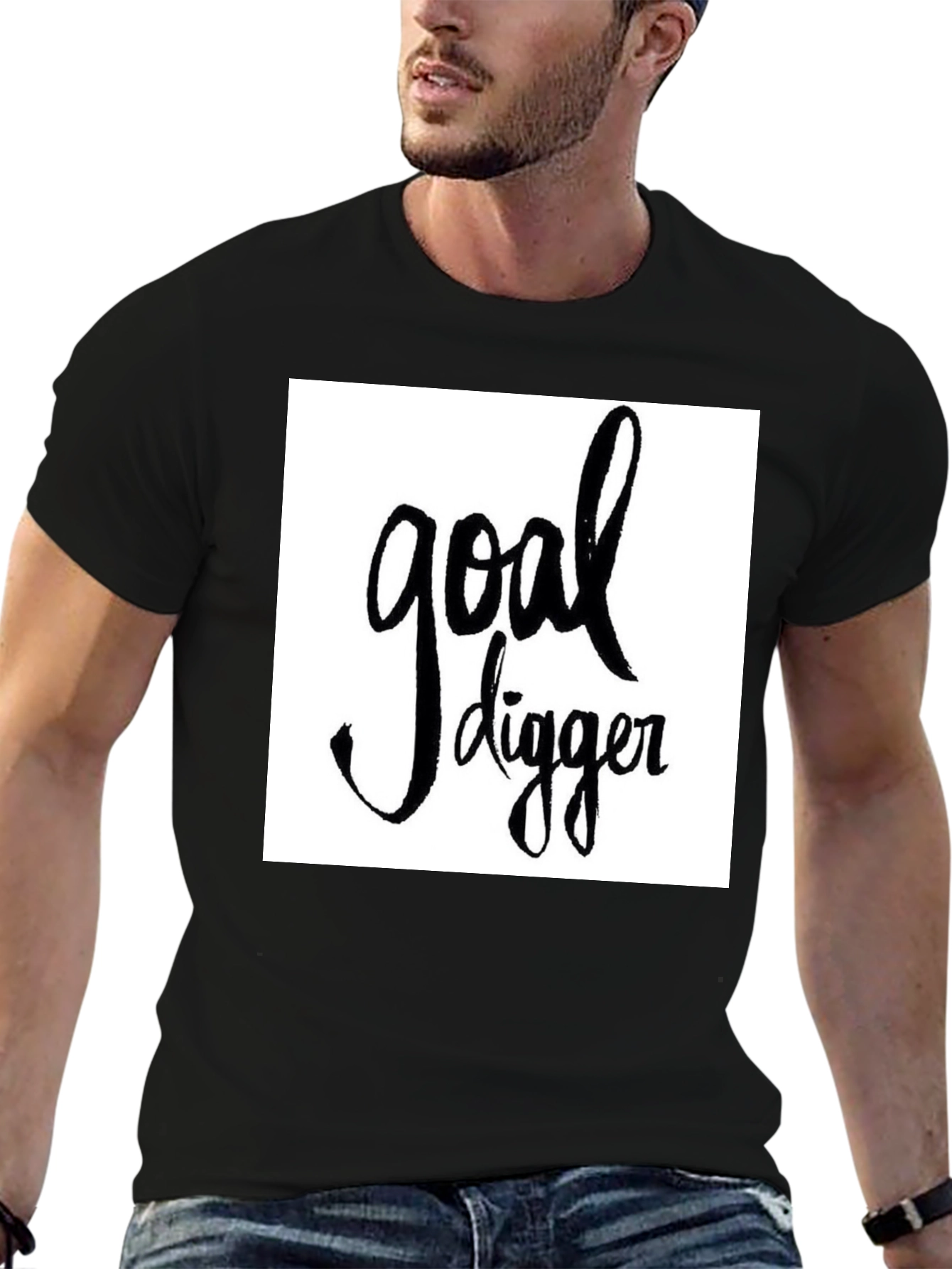Goal Digger Graphic Tee - Stylish Black T-Shirt