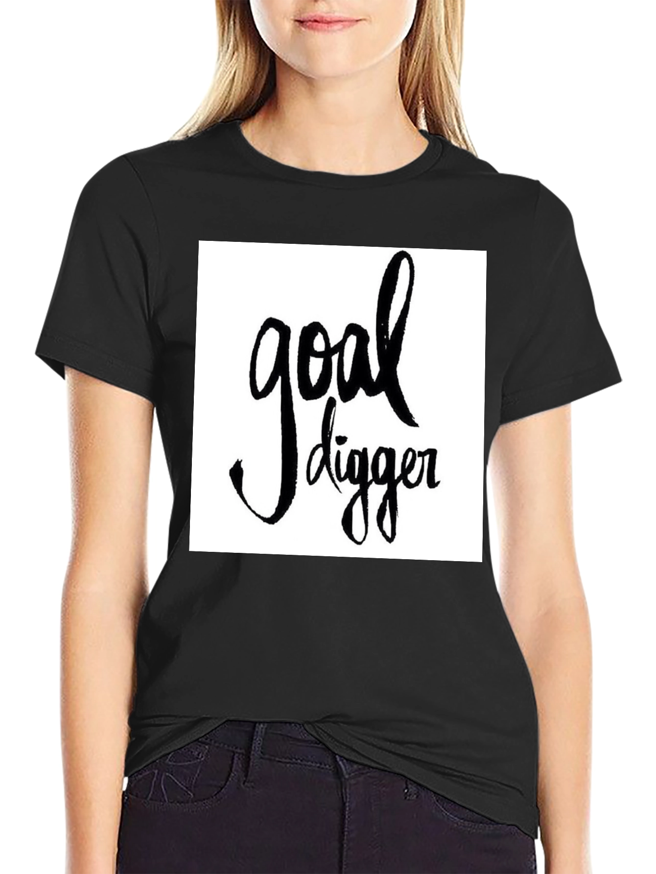 Goal Digger Graphic Tee - Stylish Black T-Shirt