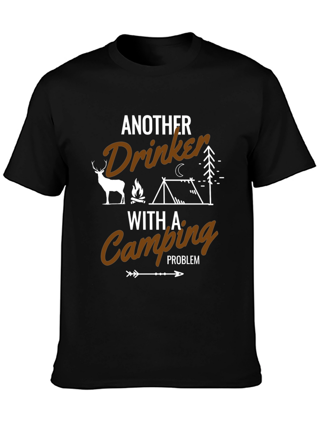 Funny Camping Drinker T-Shirt - Outdoor Adventure Tee