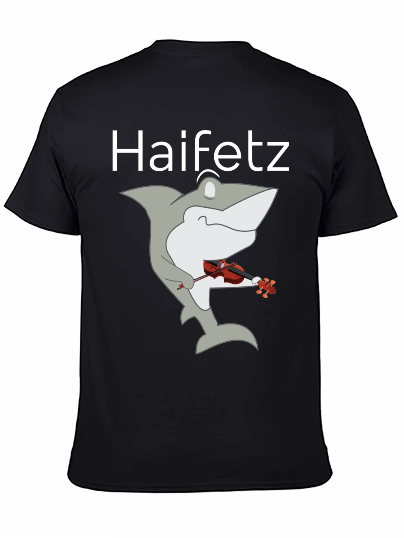 Haifetz Shark Violin T-Shirt - Unique Music Humor