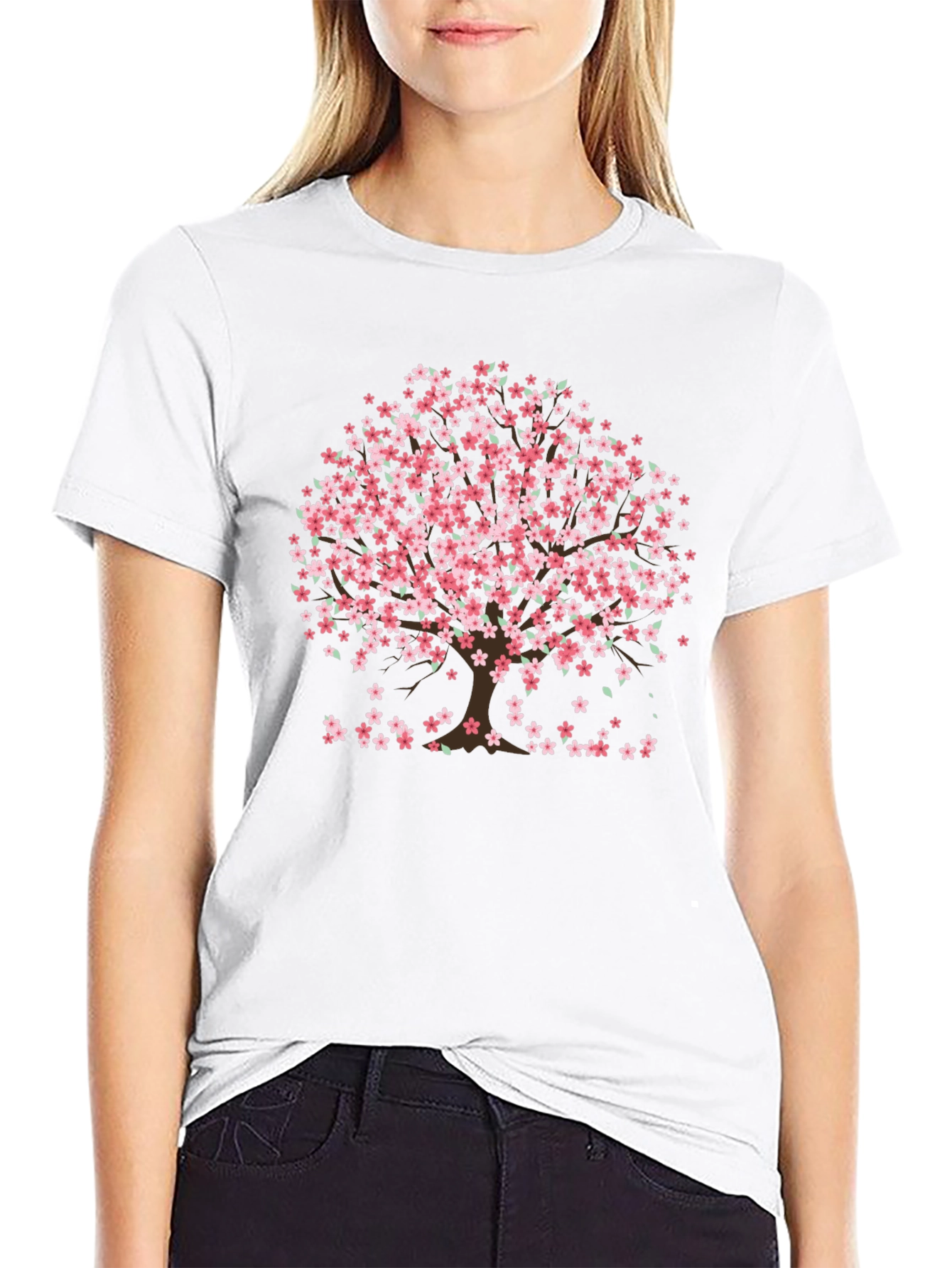 Sakura Tree Graphic Tee - Cherry Blossom T-Shirt