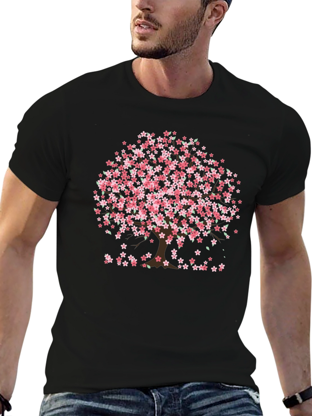Sakura Tree Graphic Tee - Cherry Blossom T-Shirt