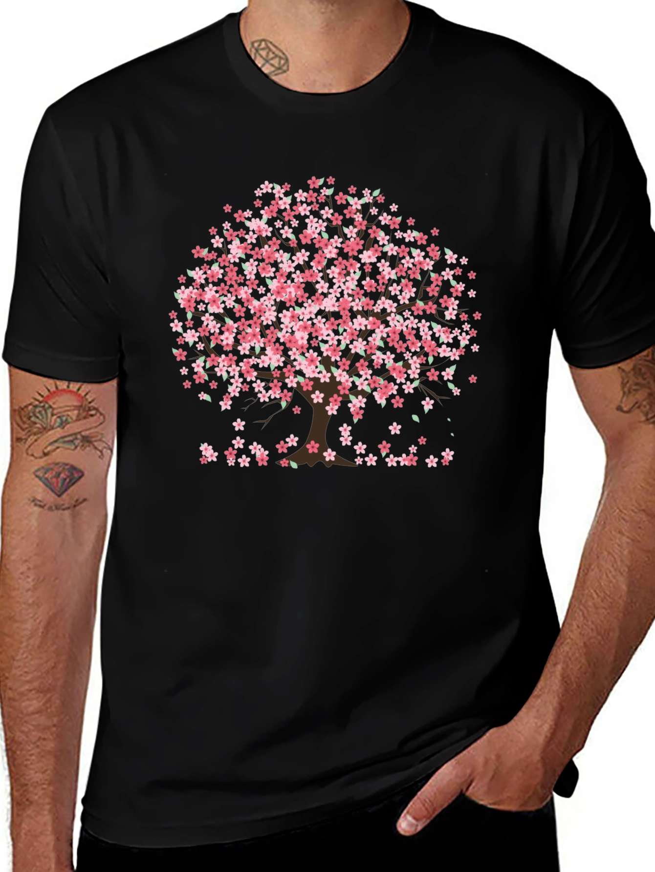 Sakura Tree Graphic Tee - Cherry Blossom T-Shirt