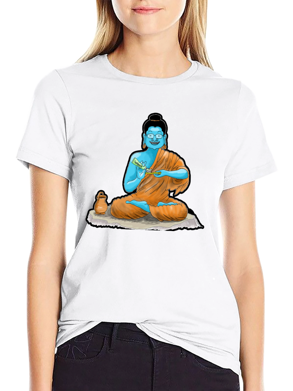 Buddha Toothpaste Graphic Tee - Unique Design