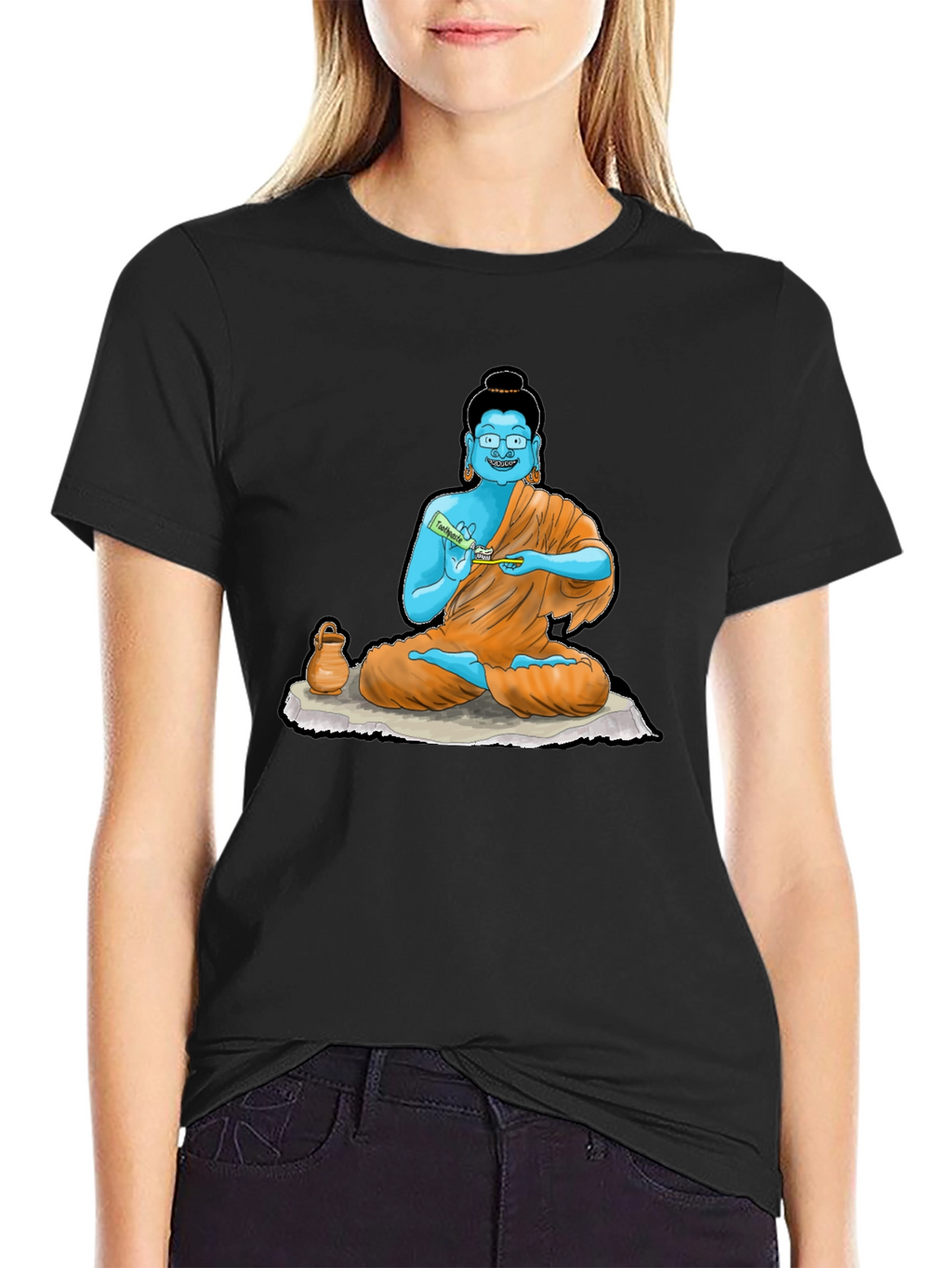Buddha Toothpaste Graphic Tee - Unique Design