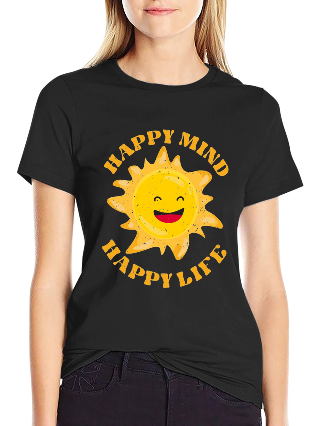 Happy Mind Happy Life Graphic T-Shirt