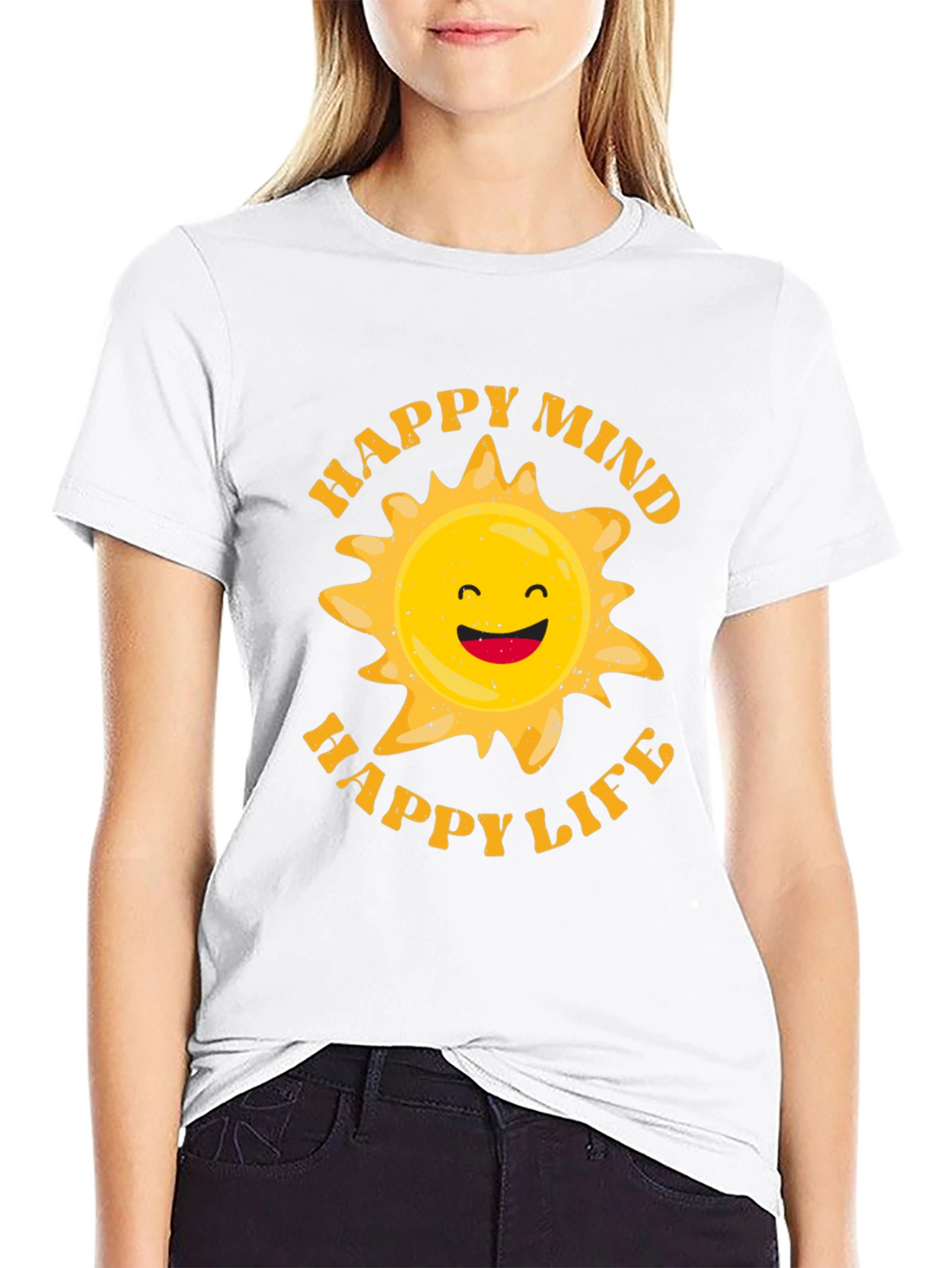 Happy Mind Happy Life Graphic T-Shirt