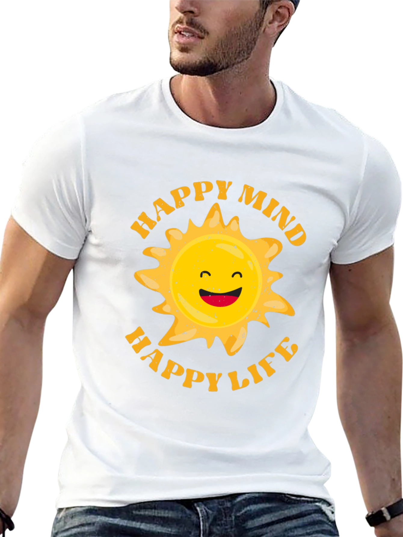 Happy Mind Happy Life Graphic T-Shirt